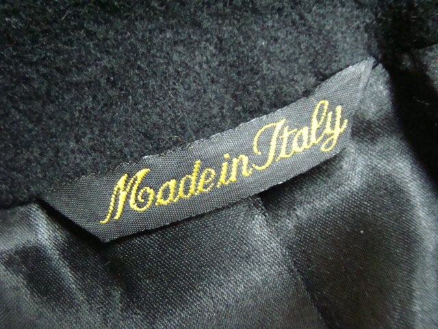 イタリア製 ステファノランディ カシミヤ100% ステンカラーコート 黒 
