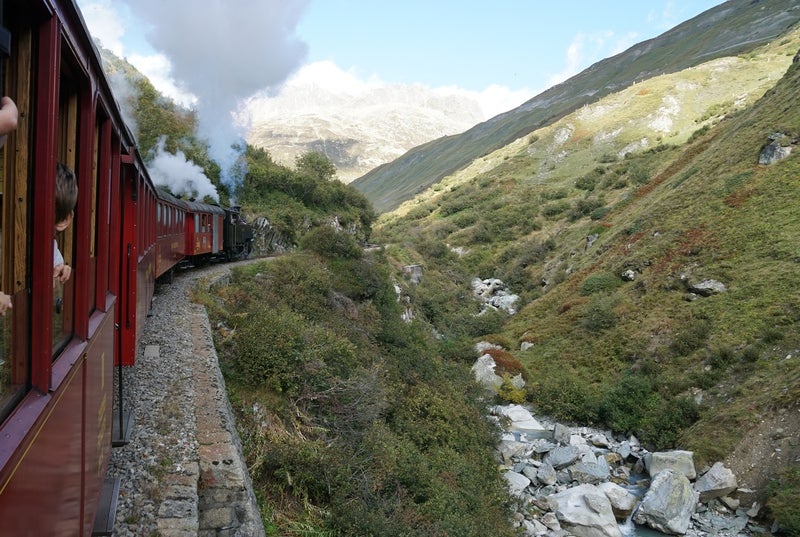 鉄道写真 撮りつづけて６０年スイス鉄道旅（13）　フルカ山岳蒸気鉄道（１）　2019（令和元）年９月