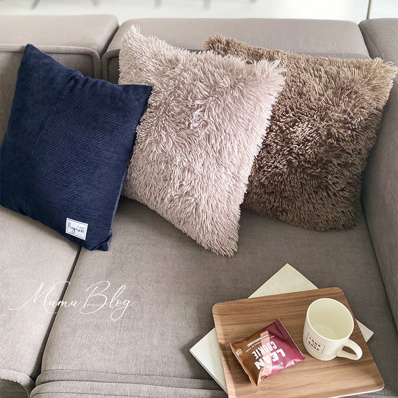 ダイソー 0円のクッションカバーでソファーの冬支度とニトリ購入品 Mumublog Powered By Ameba