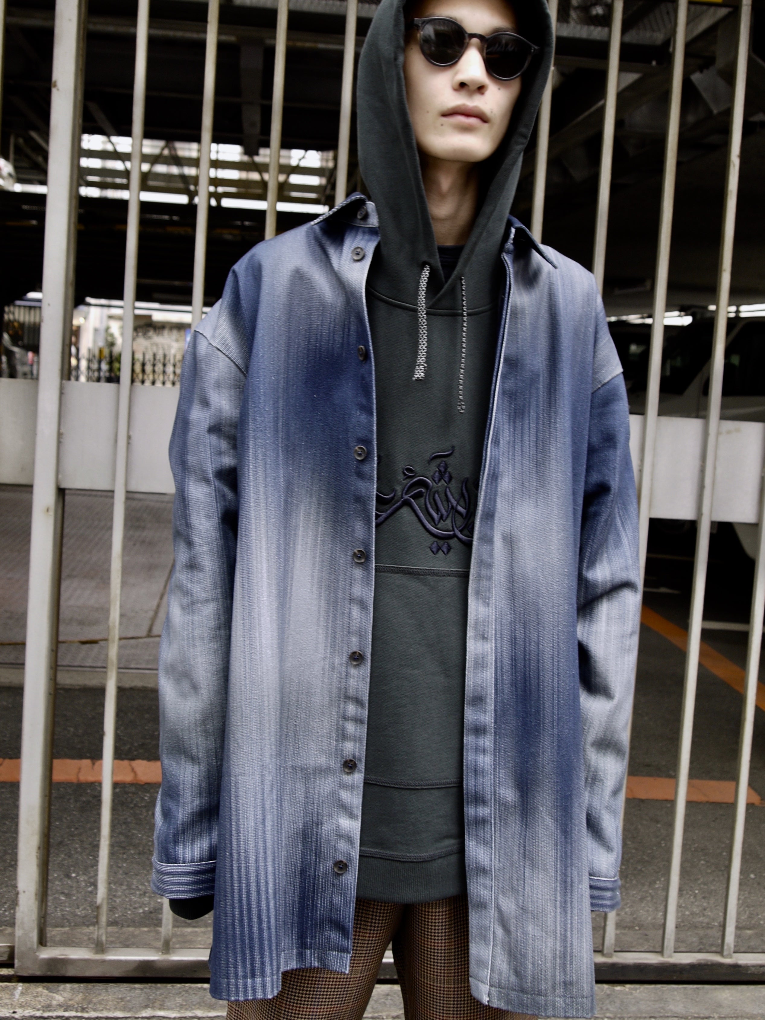 カシミ QASIMI PRINTED DENIM OVERSIZED SHIRT-eastgate.mk