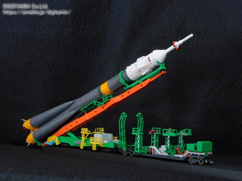でじたみん模型部93 「GSC 1/150スケール ソユーズロケット+搬送列車 