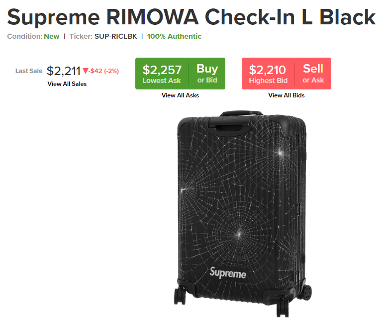 supreme rimowa check-in L 86L
