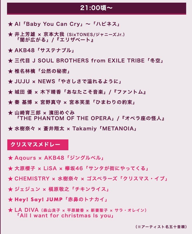 本日の欅坂46は21時台 Fns歌謡祭第一夜 超絶メタアナリシス