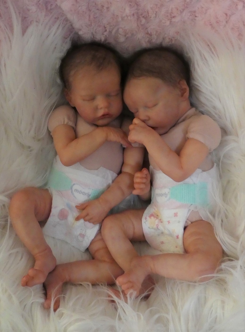 ♡吐息のかかる距離♡低体重産まれたて新生児双子リボーンドール 