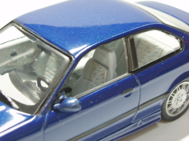 ミニカー 1/43 ミニチャンプス BMW M3 E36 ブルーメタリック Avus Blue