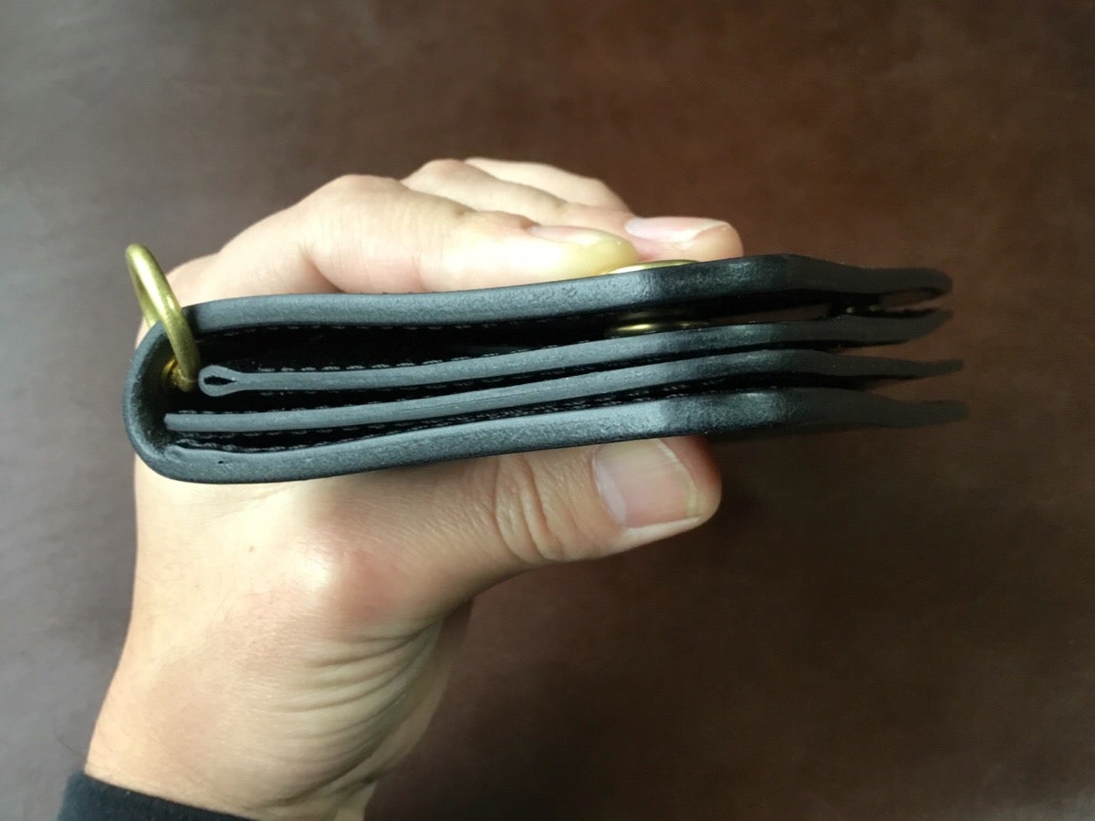 トラッカーウォレット 表革伸ばし、真鍮金具 | 革工房Keywest828 トラッカーウォレット 表革伸ばし、真鍮金具 | 革工房Keywest828