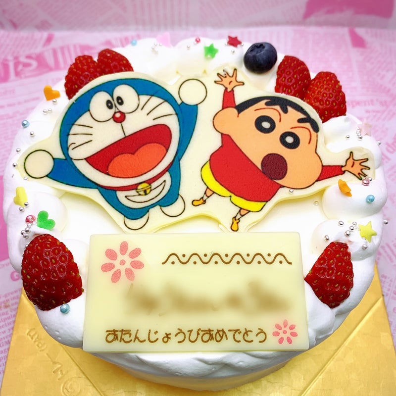 ポップアップイラストフォト クレヨンしんちゃんとドラえもケーキl 菓の香サプライズケーキ制作実績 サプライズケーキ菓の香公式ブログ