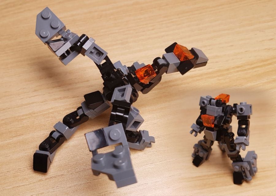 レゴ変身ロボの作り方 ドラゴン 龍 に変わる変身ロボ コマ撮りアニメ 変身方法 作り方 ブリックメカ