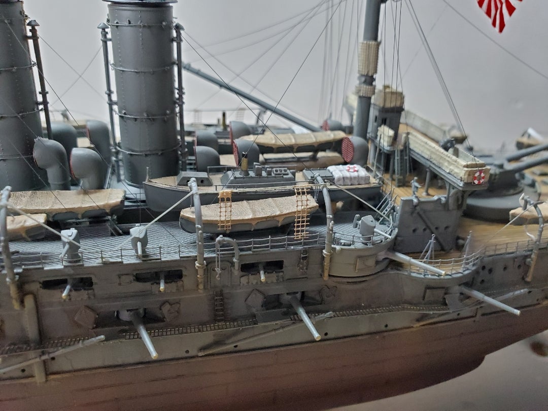 1/350ハセガワ戦艦三笠日本海海戦完成 | 戦艦モデラーへの坂道模型製作日記