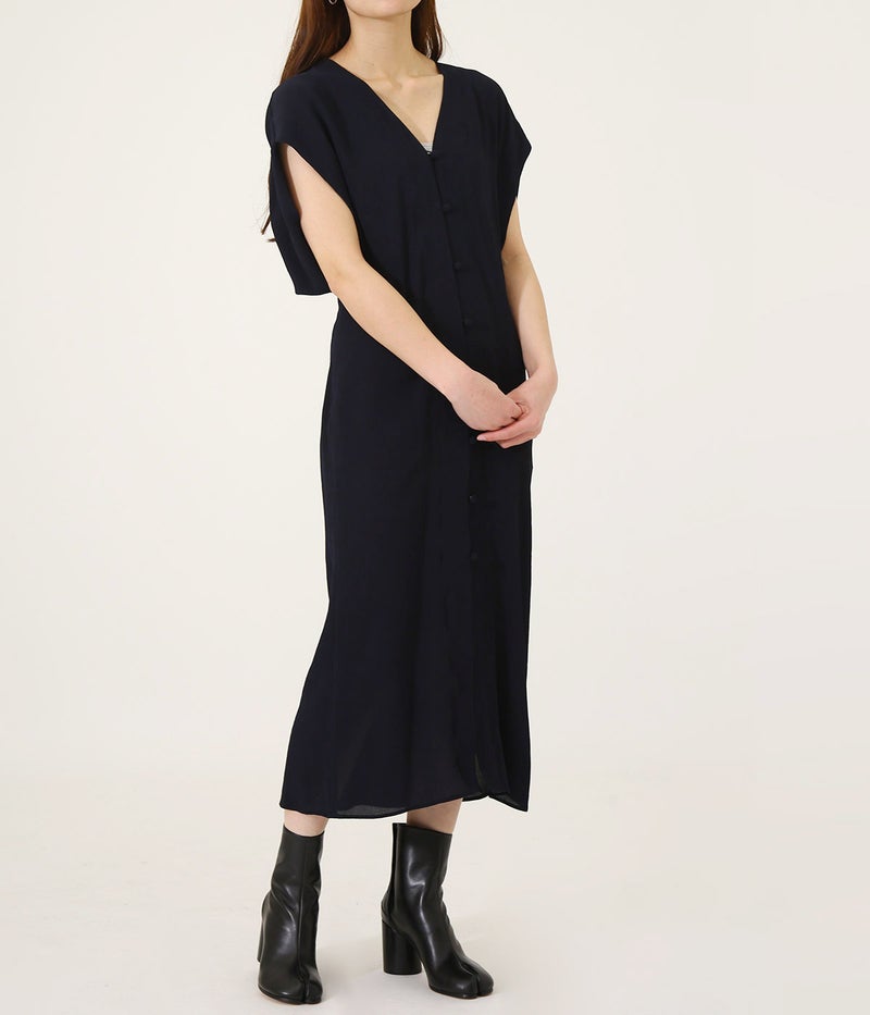 Mame Kurogouchi｜【MelangeStripeV-Neck Dress】20SS | Mame Kurogouchi(マメ