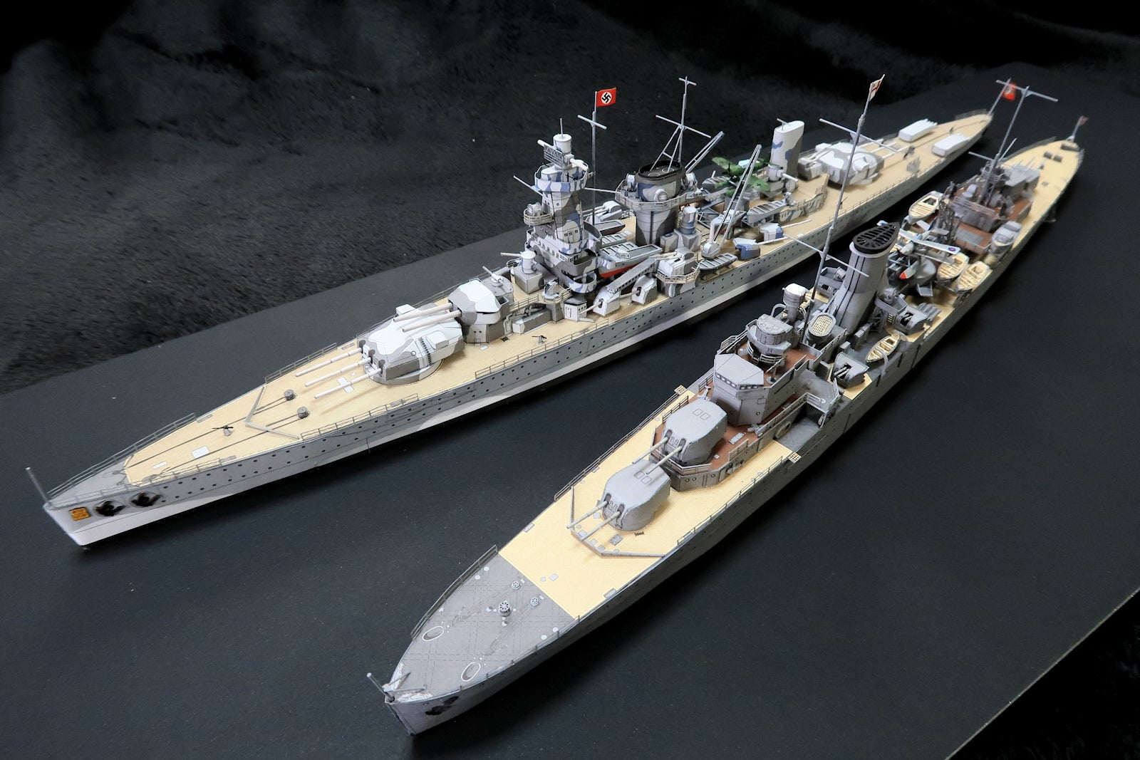ladder-23のペーパークラフトとか日記イギリス海軍軽巡洋艦エイジャックス(1:400)