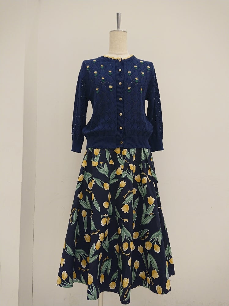 Jane Marple◇Tulip garden embroideryカラードレス・カーディガン Jane Marple◇Tulip garden embroideryカラードレス・カーディガン