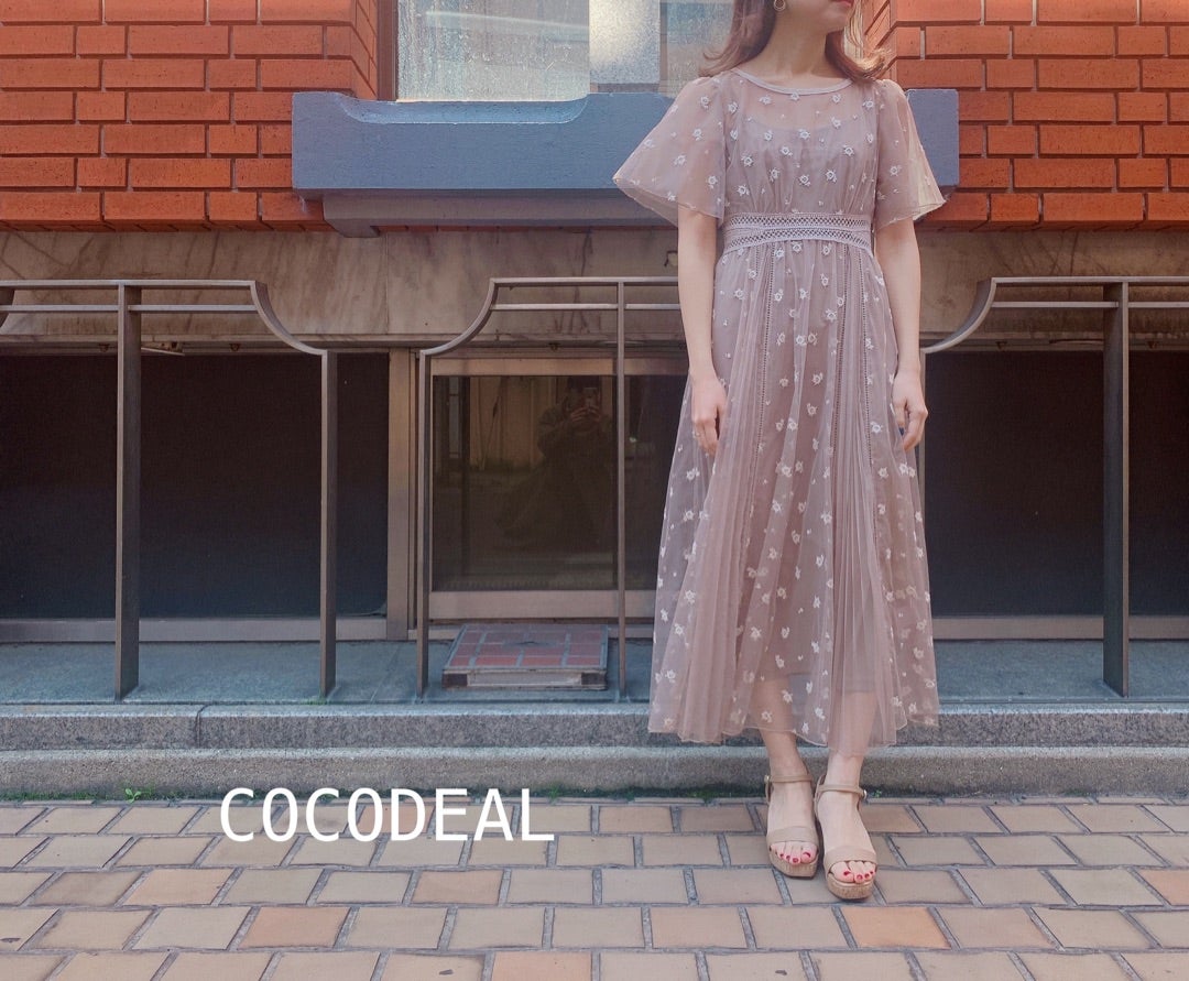 Cocodeal Sweetコラボ チュール 刺繍レース接ぎワンピース English Rosaのblog