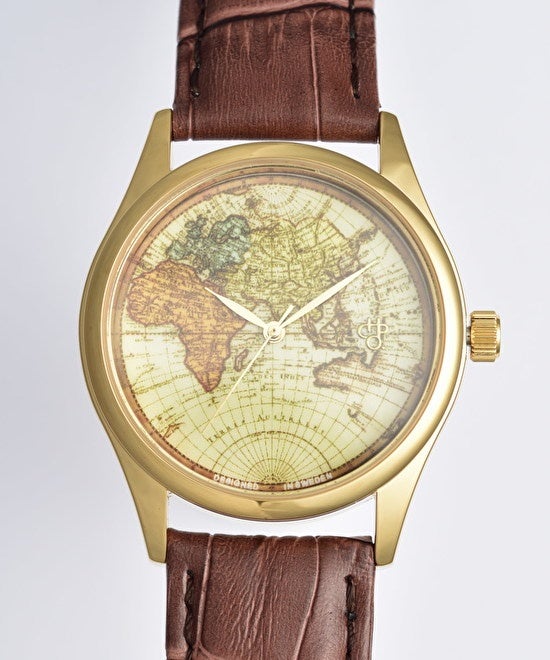 腕時計プレゼントおしゃれハイコスパヴィンテージ世界地図北欧CHPO / VINTAGE WORLD