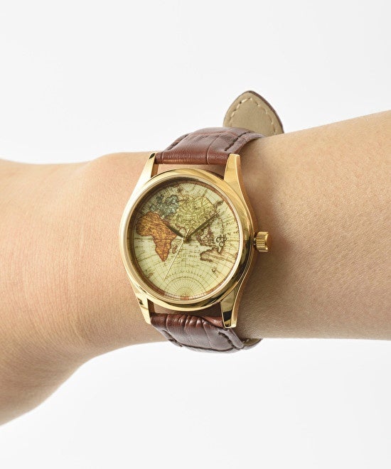 腕時計プレゼントおしゃれハイコスパヴィンテージ世界地図北欧CHPO / VINTAGE WORLD
