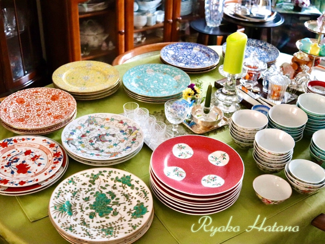 波多野中国食器のお手入れ ⑧ ❤️ディナー皿 | 東京白金 波多野亮子