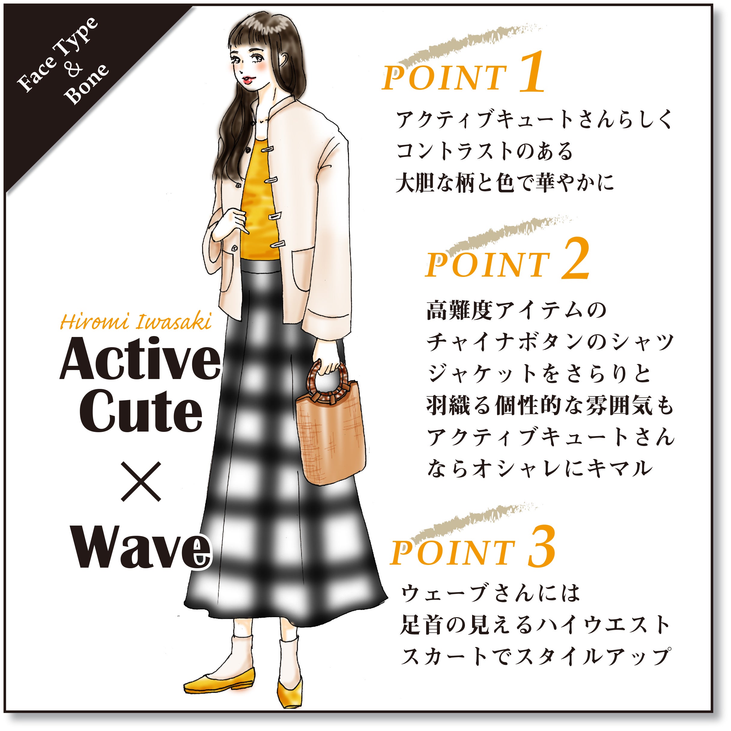 顔タイプ アクティブキュート 骨格 ウェーブ さんの春コーデ 上海 東京 35歳からの大人の 品カジ Style
