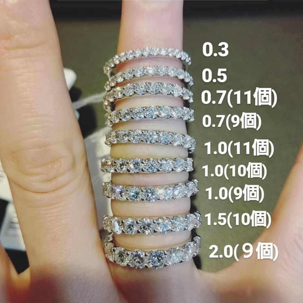 のリングサ ds-1235888 ダイヤモンド リング ハーフエタニティ 0.5ct K18 イエローゴールド 9.5号 0.5カラット