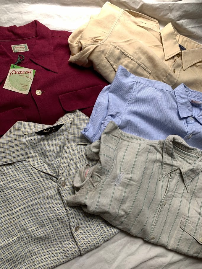 40s∼60s Vintage Euro&USA Long Sleeve Shirts!