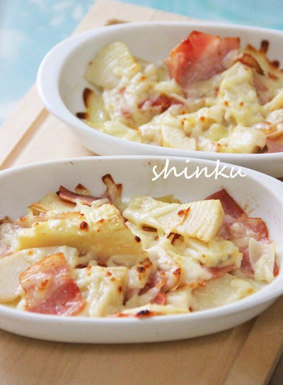 簡単 たけのことベーコンのチーズ焼き 冬のひいらぎ 秋のかえで shinkuのレシピ ライフ