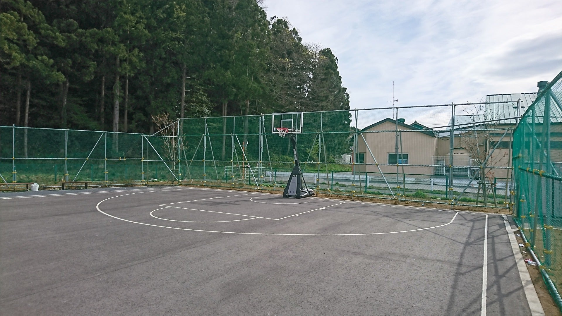石巻市不動町にあるバスケットゴールコート 石巻市 東松島市 バスケットゴールのある公園広場