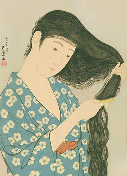 黒髪の少女 美人画にみる日本女性の魅力 | もさくの浮世絵はじめました。