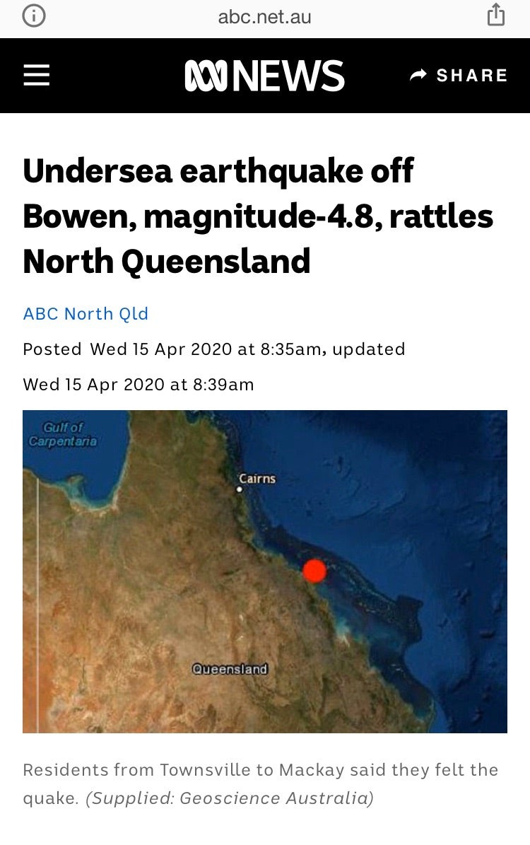 オーストラリア 地震