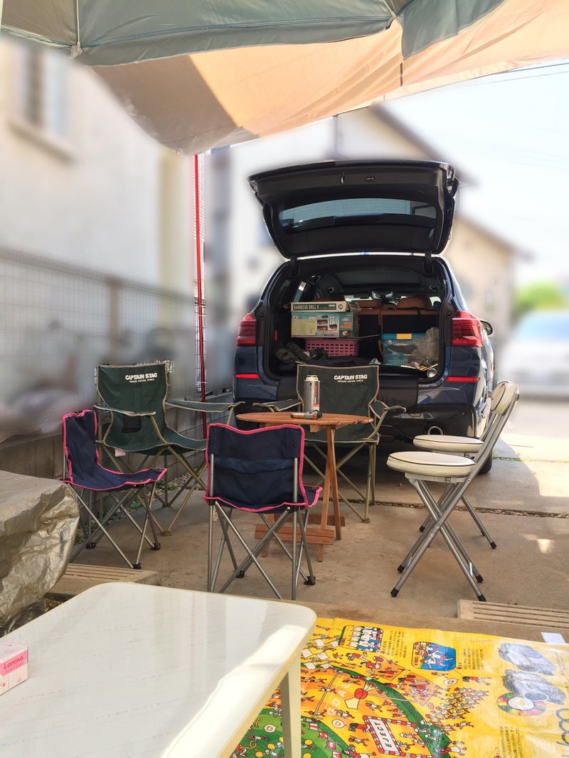駐車場庭にタープを張る 自宅でBBQ | ベルトーネ☆BMW X3と輸入車レビューブログ