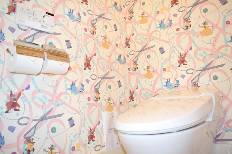 壁紙が最高のかわいさ シンデレラルーム のトイレ ミッキーと一緒に東京ディズニーリゾート