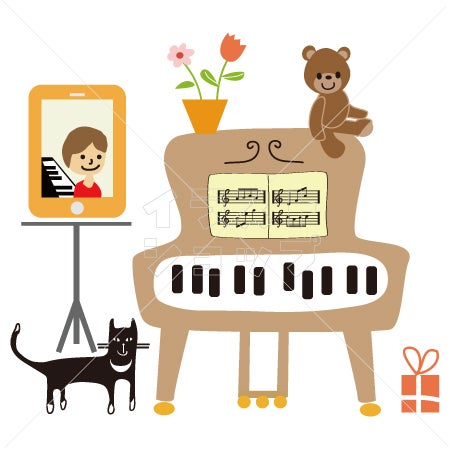 ピアノ教室 オンラインレッスン イラスト イラストショップ管理人たちのブログ