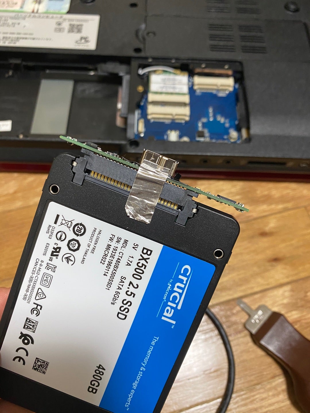 ノートパソコンSSD換装(外付けSSD分解)の話。 | 「fly-away ノートパソコンSSD換装(外付けSSD分解)の話。 | 「fly-away