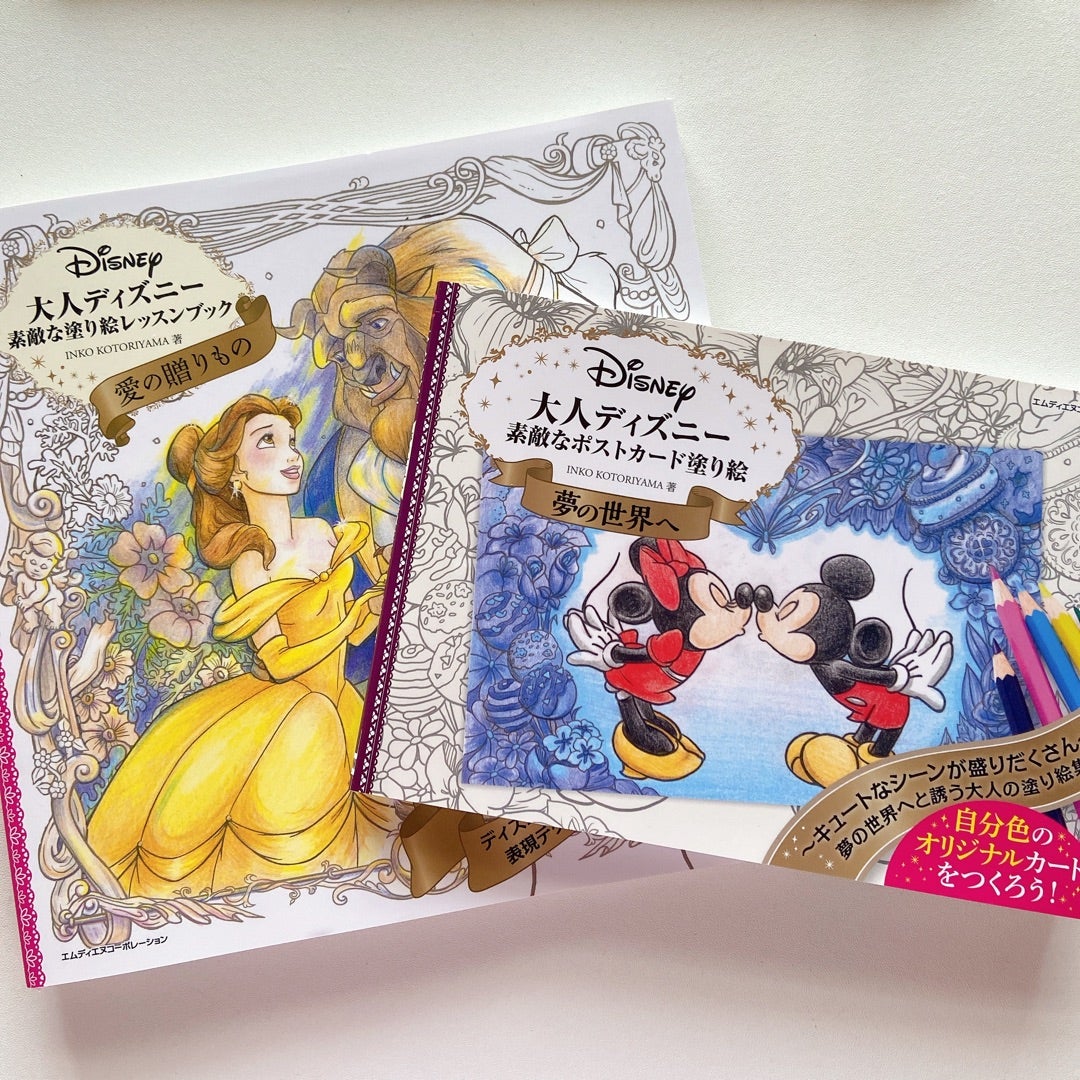 Japan Inko Kotoriyama - Disney Adult Coloring Book & Lesson