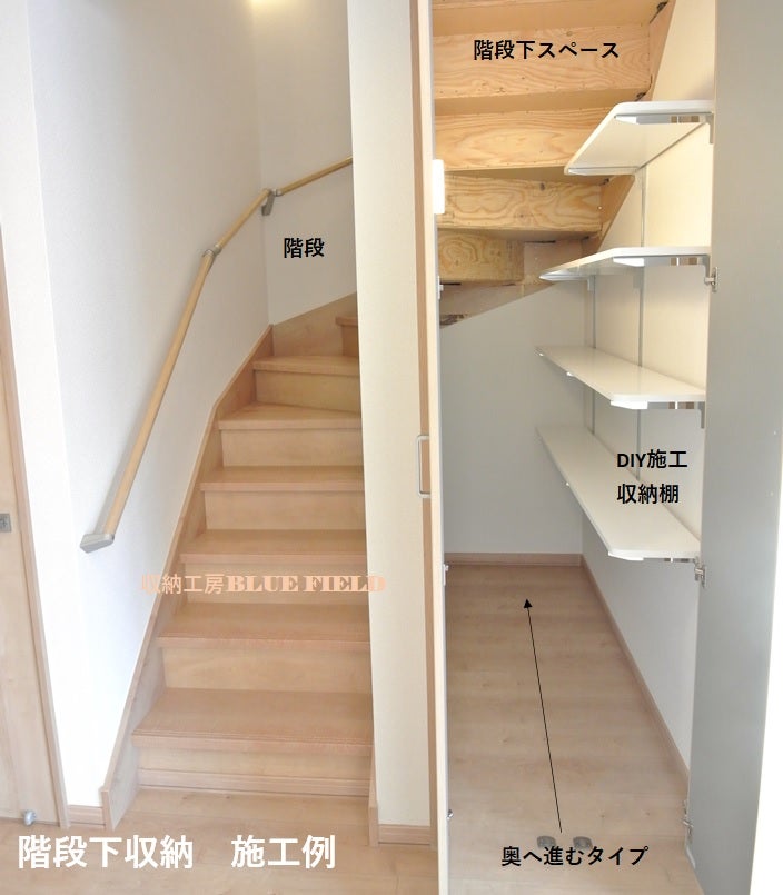 床に置かない階段下収納 収納がたくさんある部屋を作る 賃貸大家のdiy収納術
