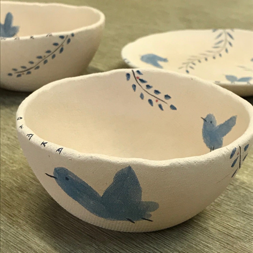 鳥の絵 焼物 どんぶり 完成品 clusteredificacion.com