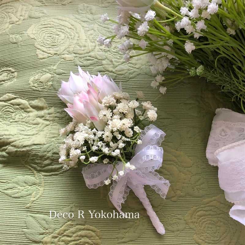 かすみ草のブーケ 花言葉は 永遠の愛 ブーケ ブートニアの由来 Deco R Yokohamaの気まぐれ花日記