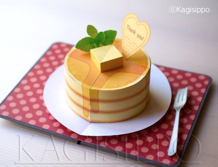 型紙無料公開 ホットケーキのカード ポップアップカード Pop Up Card By Kagisippo
