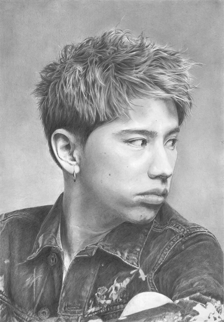 鉛筆画 One Ok Rock Taka 25 スキャン ﾜﾝｵｸtakaさん One Ok Rock 鉛筆画