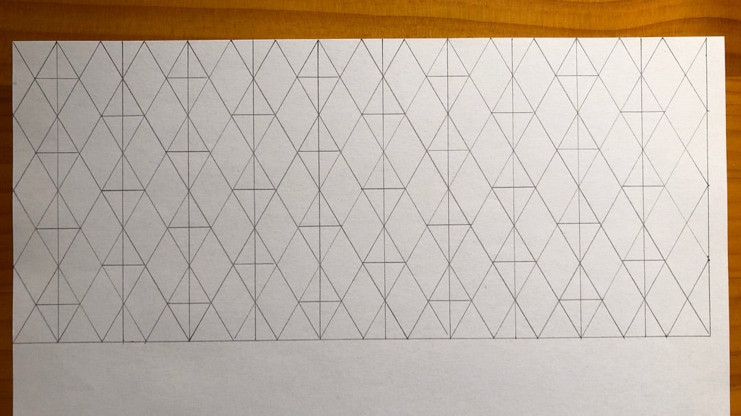 A4コピー用紙にハニカム模様（蜂の巣模様）の描き方 折り紙万華鏡 