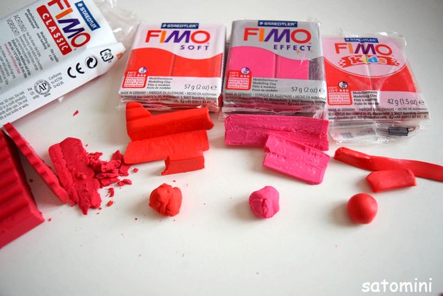 FIMO フィモの「種類と固さ」を比較してみた！プロフェッショナル、ソフト、キッズ | Satominiのパリでミニチュア粘土☆想いを形に♪【La  Petite Masion＋α】
