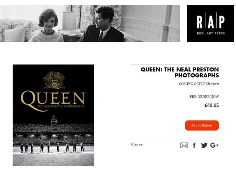 Queen - Neal Preston写真集、予約受付中。10月29日発売予定。 | Freddie Mercuryと共に