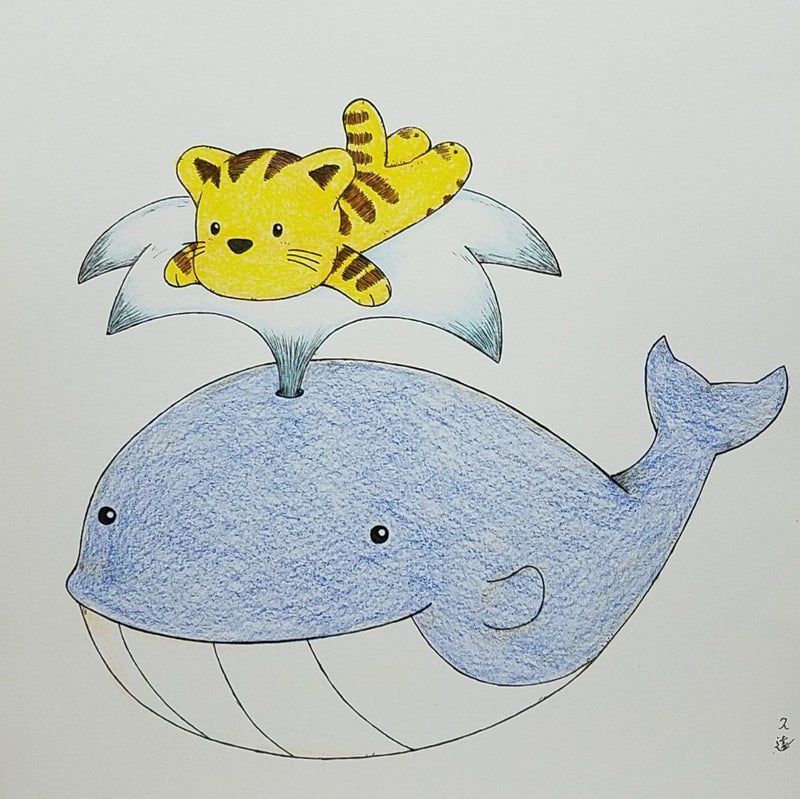ゆるイラスト クジラ 2 猫の絵本 ネコの絵日記