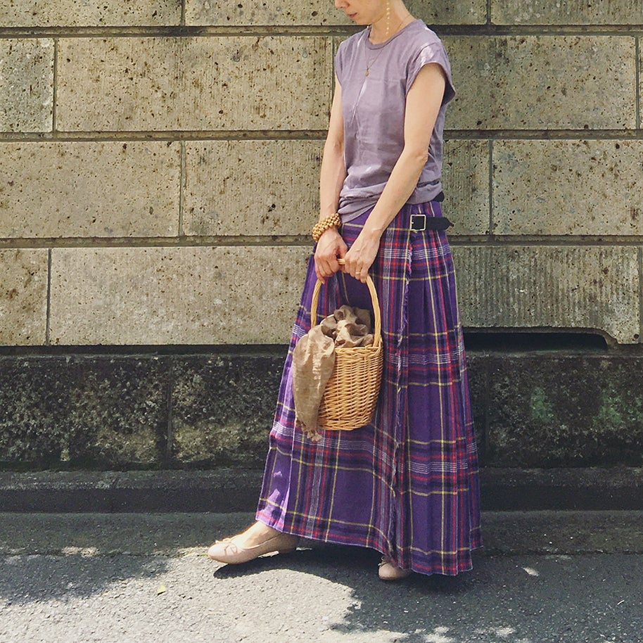 オニールオブダブリンの紫チェックスカートの着回し | Canaria Style