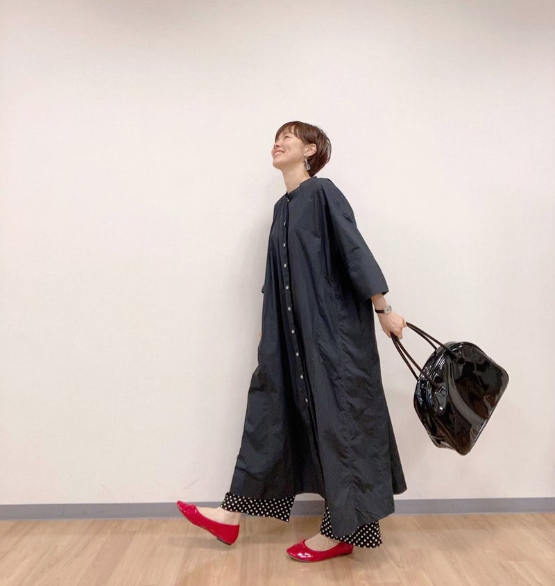Uniqlo U黒シャツワンピ Zaraドットで全身2万円以下コーデ ママが幸せなら こどもも幸せ 横浜158センチ ペタンコ靴で自分を楽しむファッションコーデ
