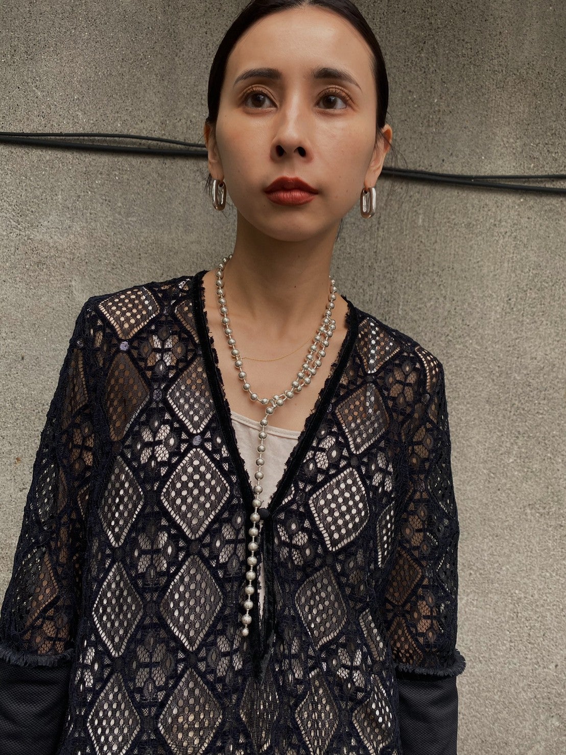 アメリヴィンテージ　BALL CHAIN ONE ROUND NECKLACE