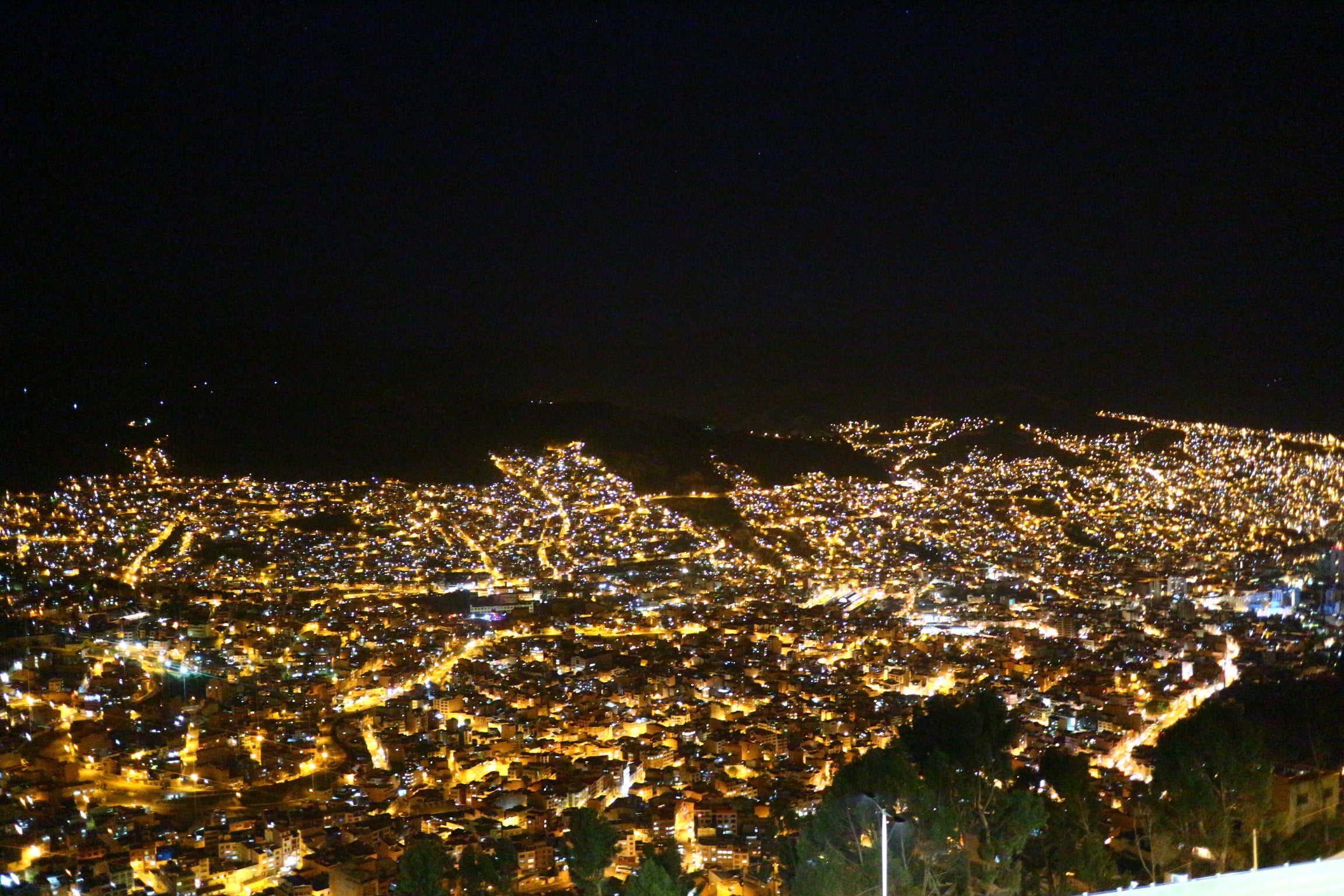 ボリビア・ラパス　夜景