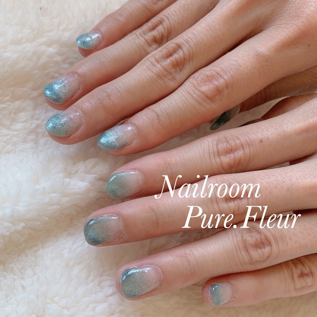 ご新規様 スターギャラクシーでグラデーションネイルに 帯広市東の自宅ネイルサロン プライベートサロン Nailroom Pure Fleur ピュアフルール