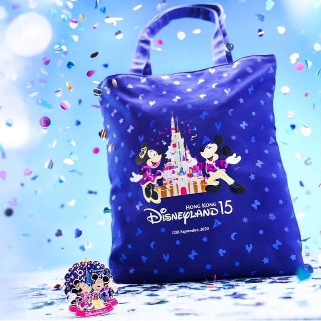 香港ディズニー 15周年 トートバッグ 最新版 貴重品