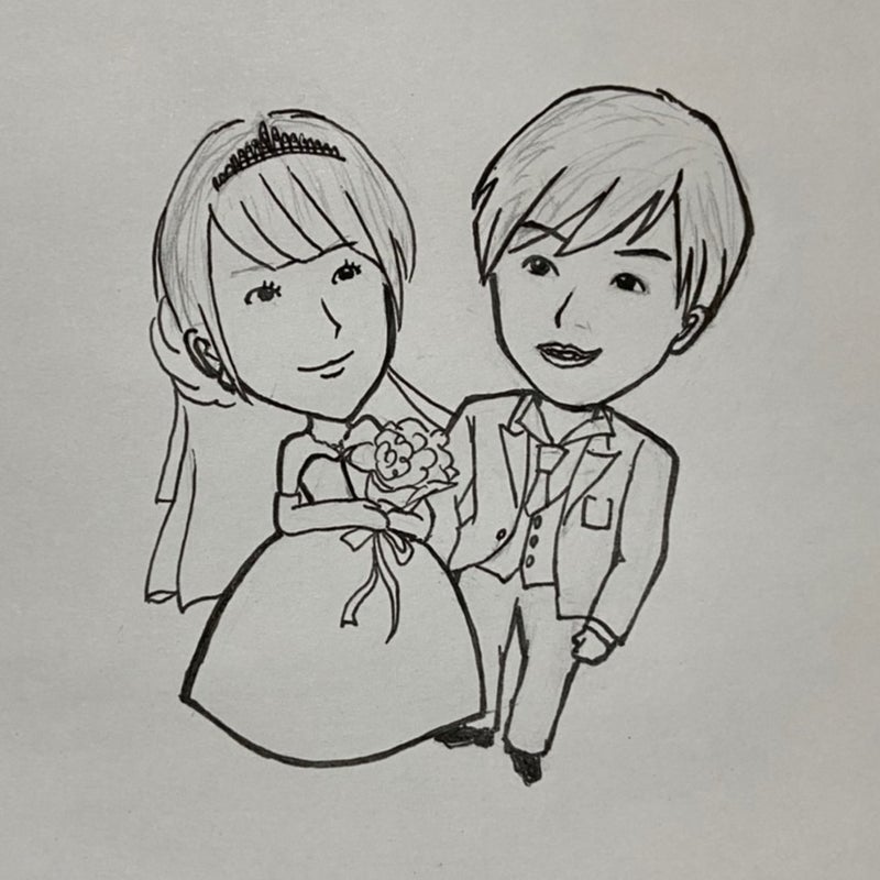 祝 結婚祝いの色紙 イラスト描き Ennの生活