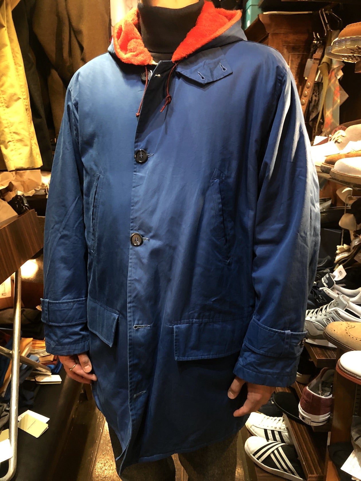 日本廉価 60年代ビンテージ玉虫色　グレンフェル　ミドルコート ステンカラーコート