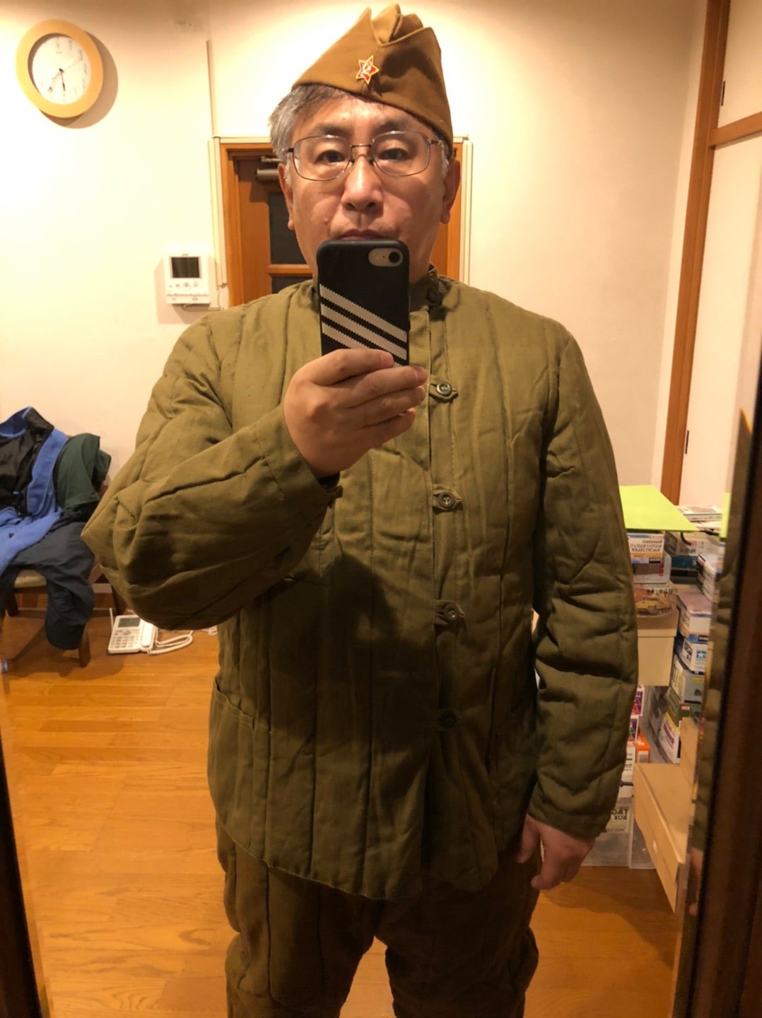 ソ連軍 ロシア軍 冬季 軍服 防寒 テログレイカ キルティングジャケット